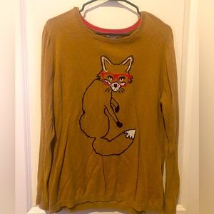 Old Navy Fox w/ Pink Glasses Sweater